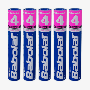Babolat 4 Badminton Feather Shuttlecock Speed 76 (Pack of 5)
