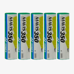 YONEX Mavis 350 Nylon Shuttlecock with Green Cap (Pack of 5)