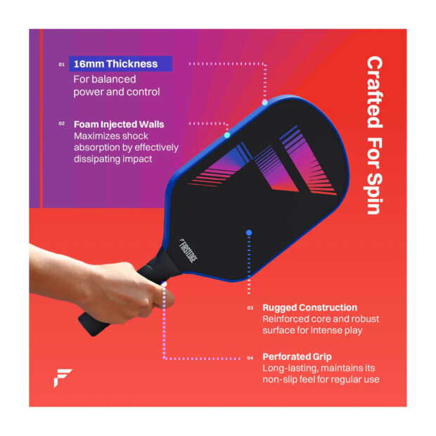 FirstEdge T700 Raw Carbon Fibre Pickleball Paddle