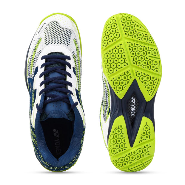 Yonex V200i Badminton Shoes (White/Deep Ocean)
