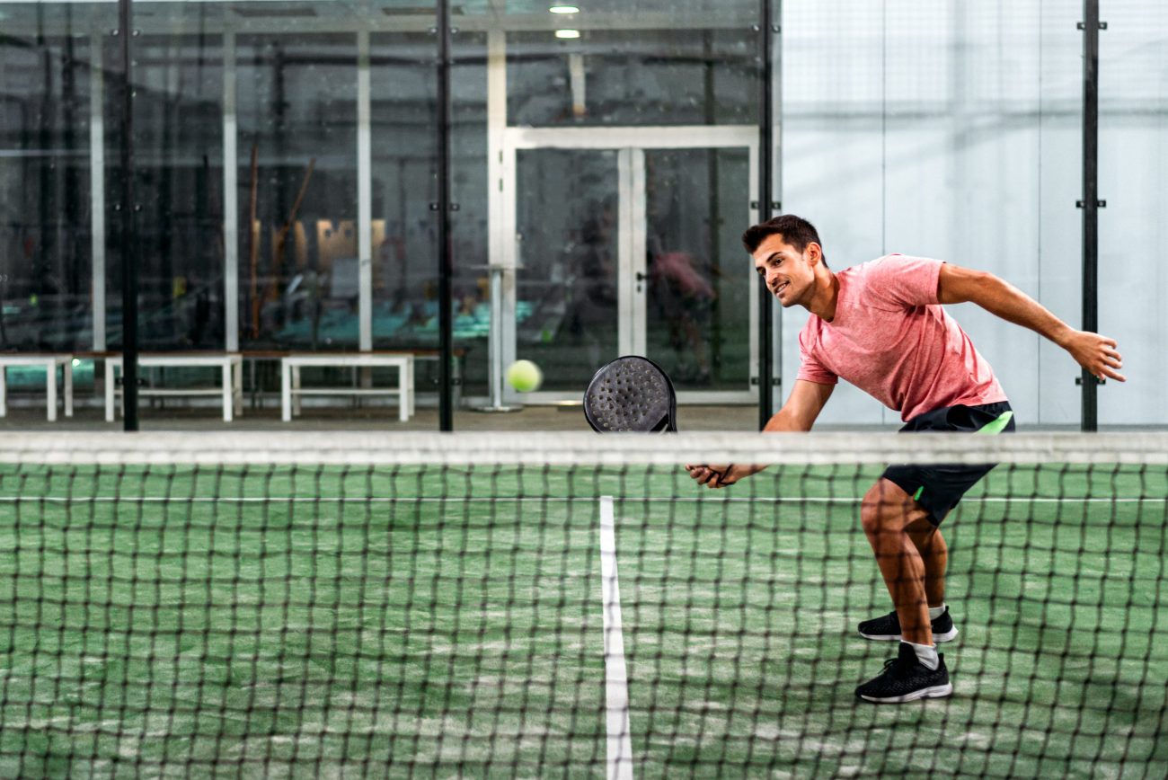 man playing padel