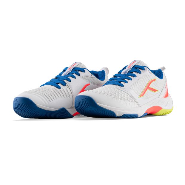 Hundred Hyper Spike Badminton Shoes (White/Blue/Orange/Lime)